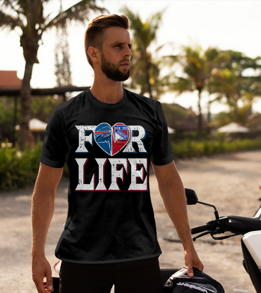 Buffalo Bills And New York Rangers For Life T-Shirt