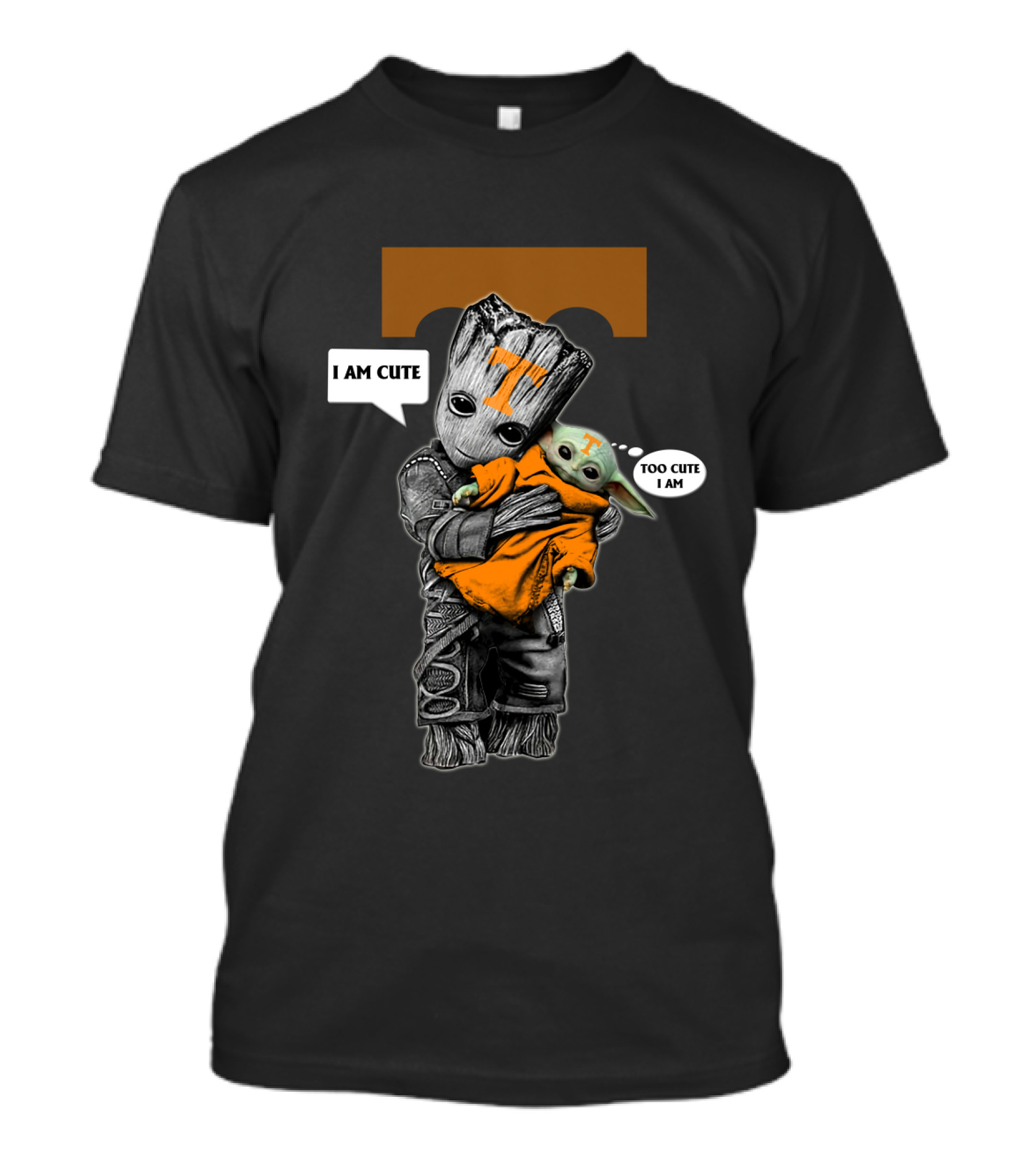 Groot Yoda Cute Ncaa Tennessee Volunteers T-Shirt
