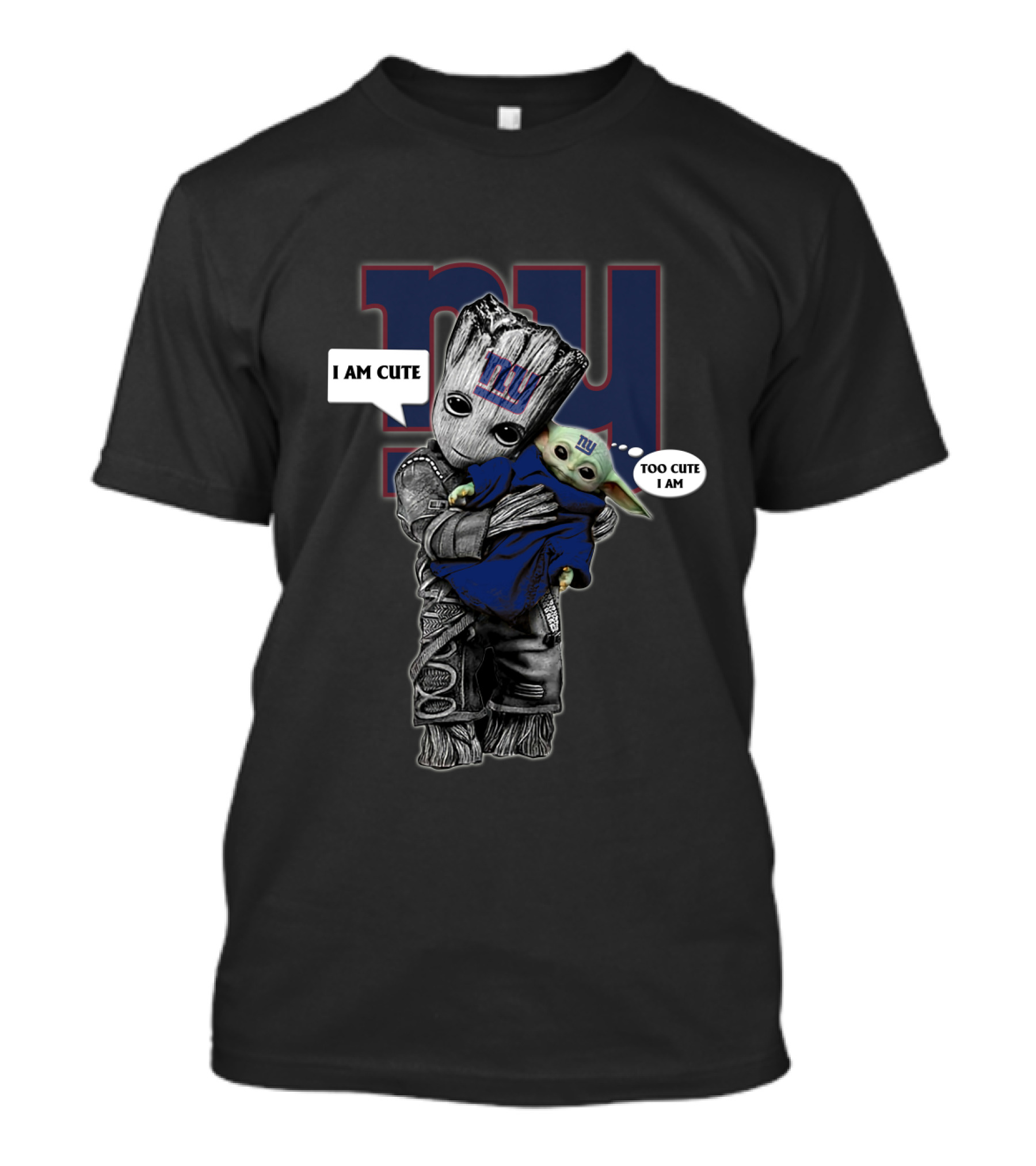 NYG 010 NFL YodaST I Am Cute Too Cute I Am T-Shirt