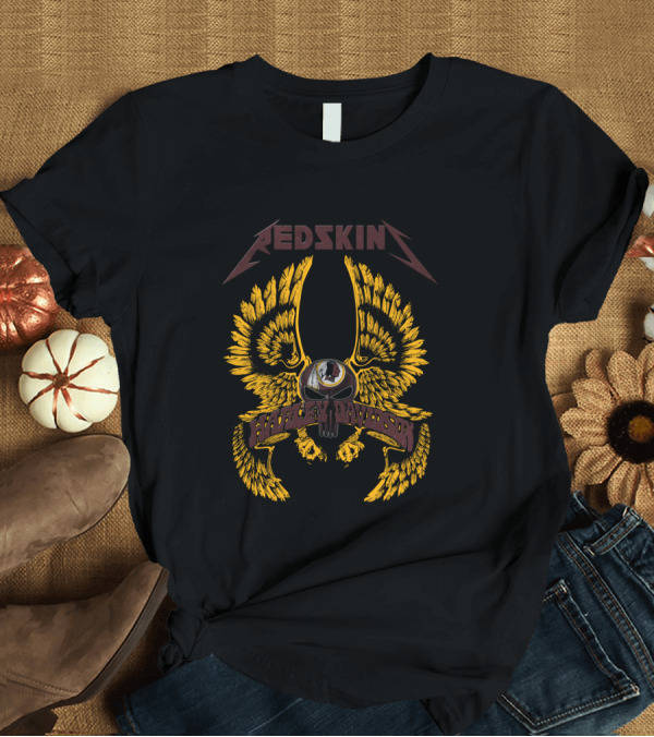 T-Shirt: REDSKIN Battled Judged Winged Skull T-Shirt REDSKIN Battled Judged Winged Skull T-Shirt