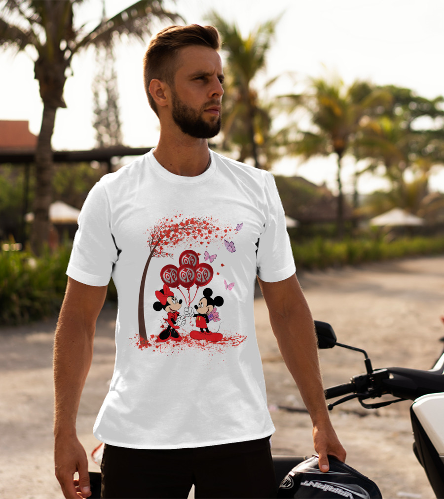 DH 29 Bundesliga 1 FSV Mainz 05 Mickey Minnie Balloons T-Shirt