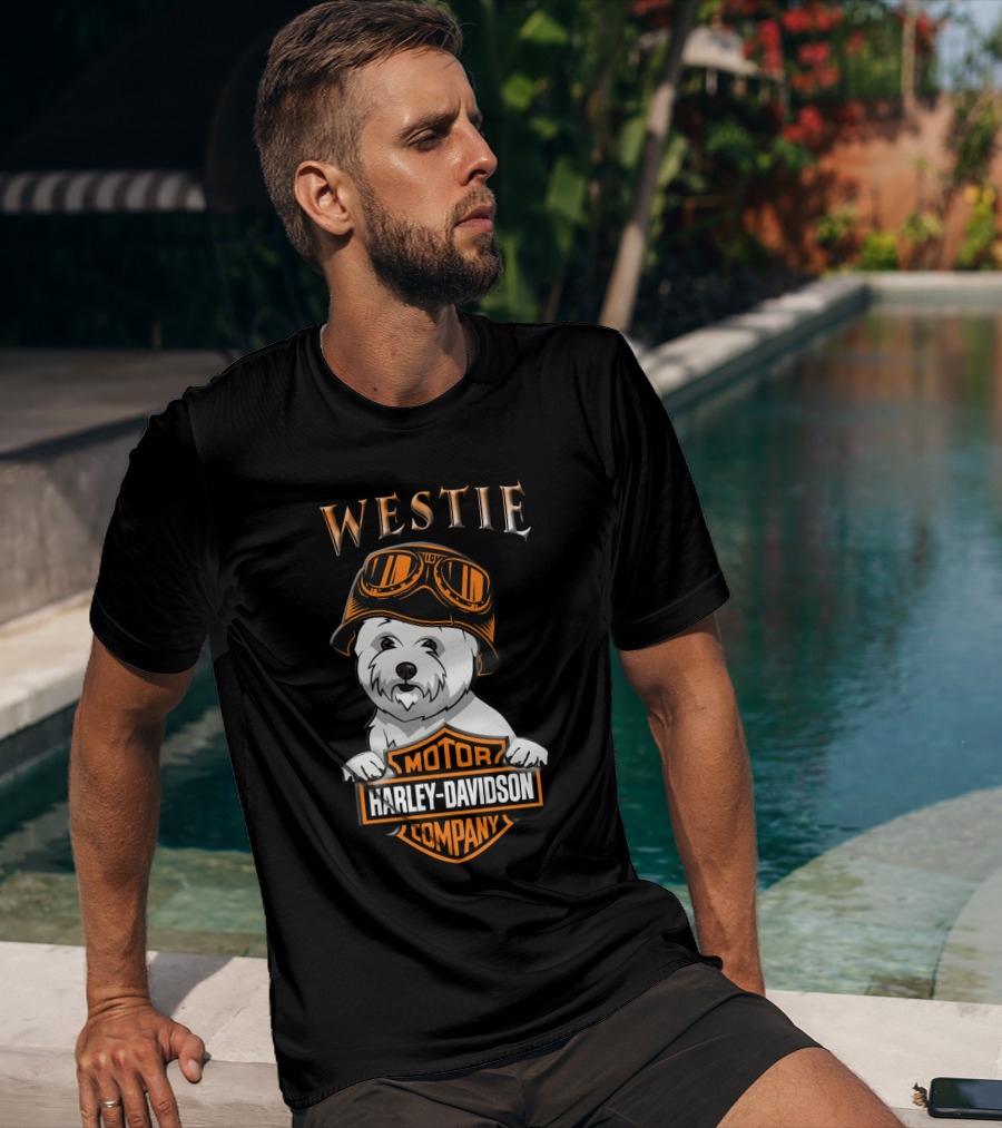 Westie Harley Davidson Motor Company T-Shirt