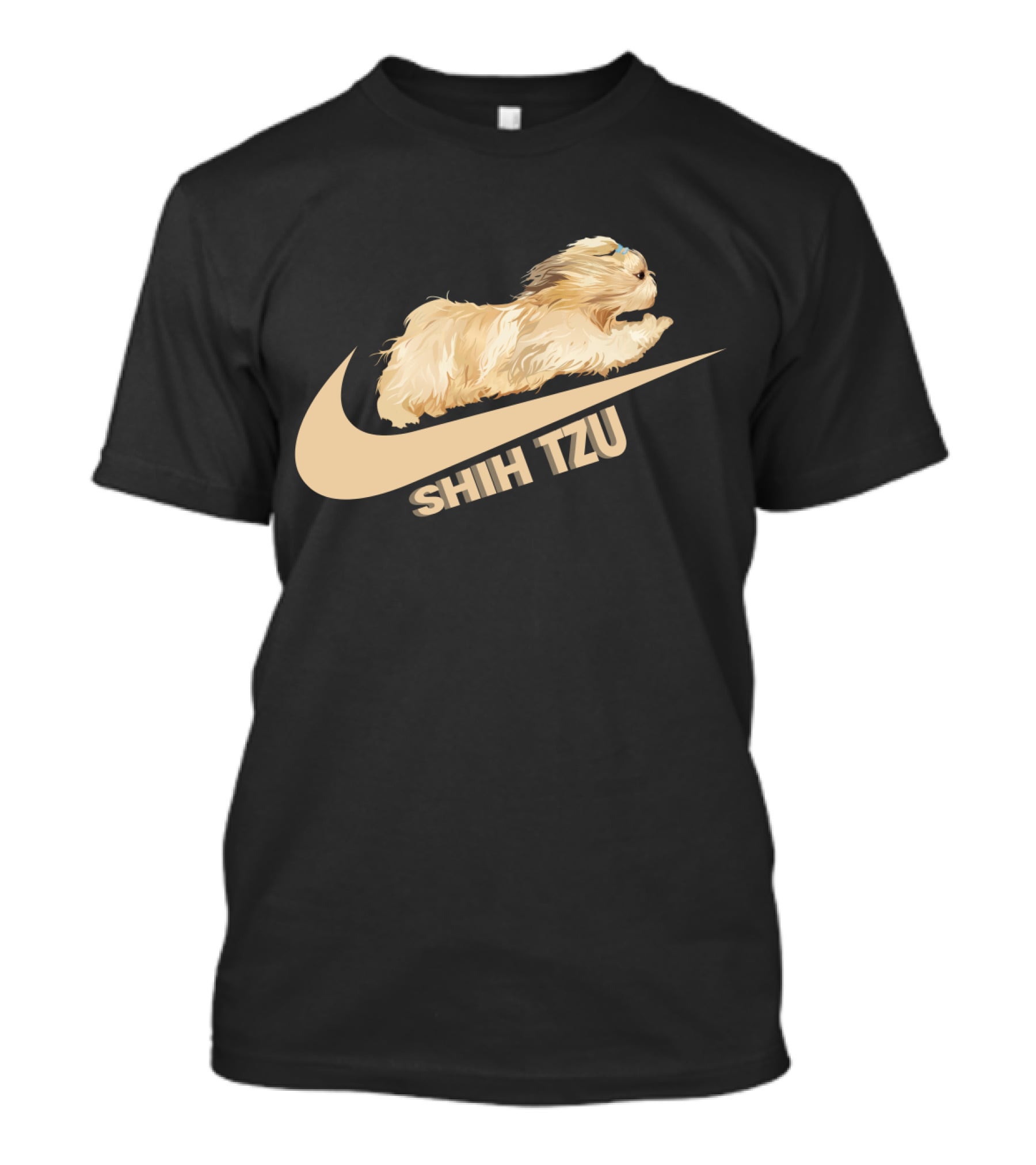 Shih Tzus Nike Swoosh Logo Dog Running T-Shirt