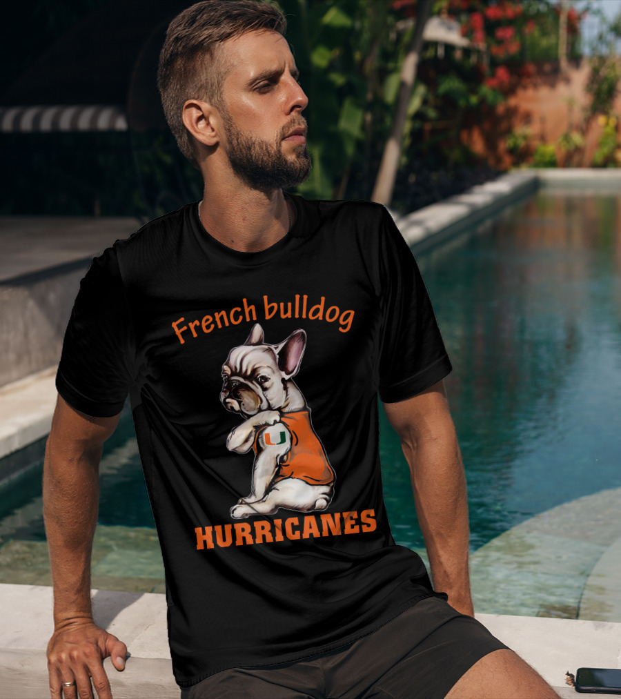 French Bulldog Miami Hurricanes 38 Dh T-Shirt
