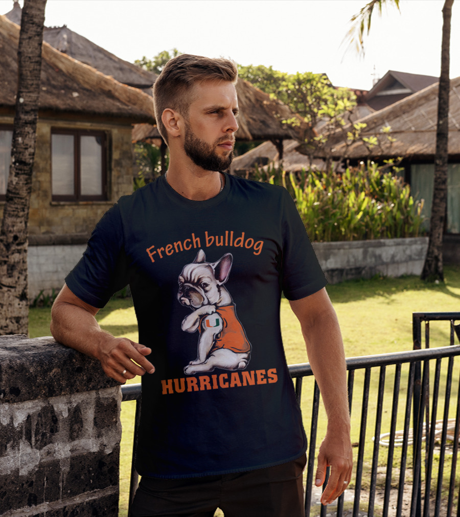French Bulldog Miami Hurricanes 38 Dh T-Shirt