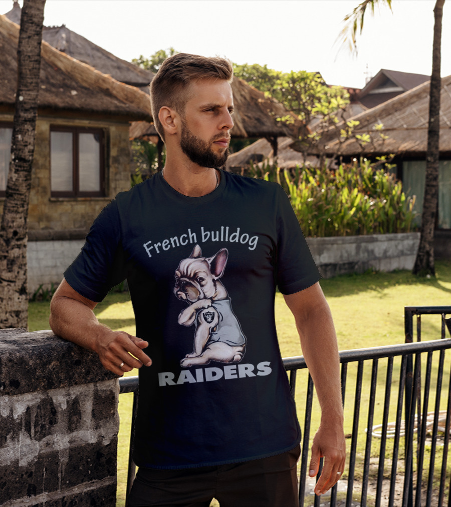 French Bulldog Raiders Nfl Team T-Shirt