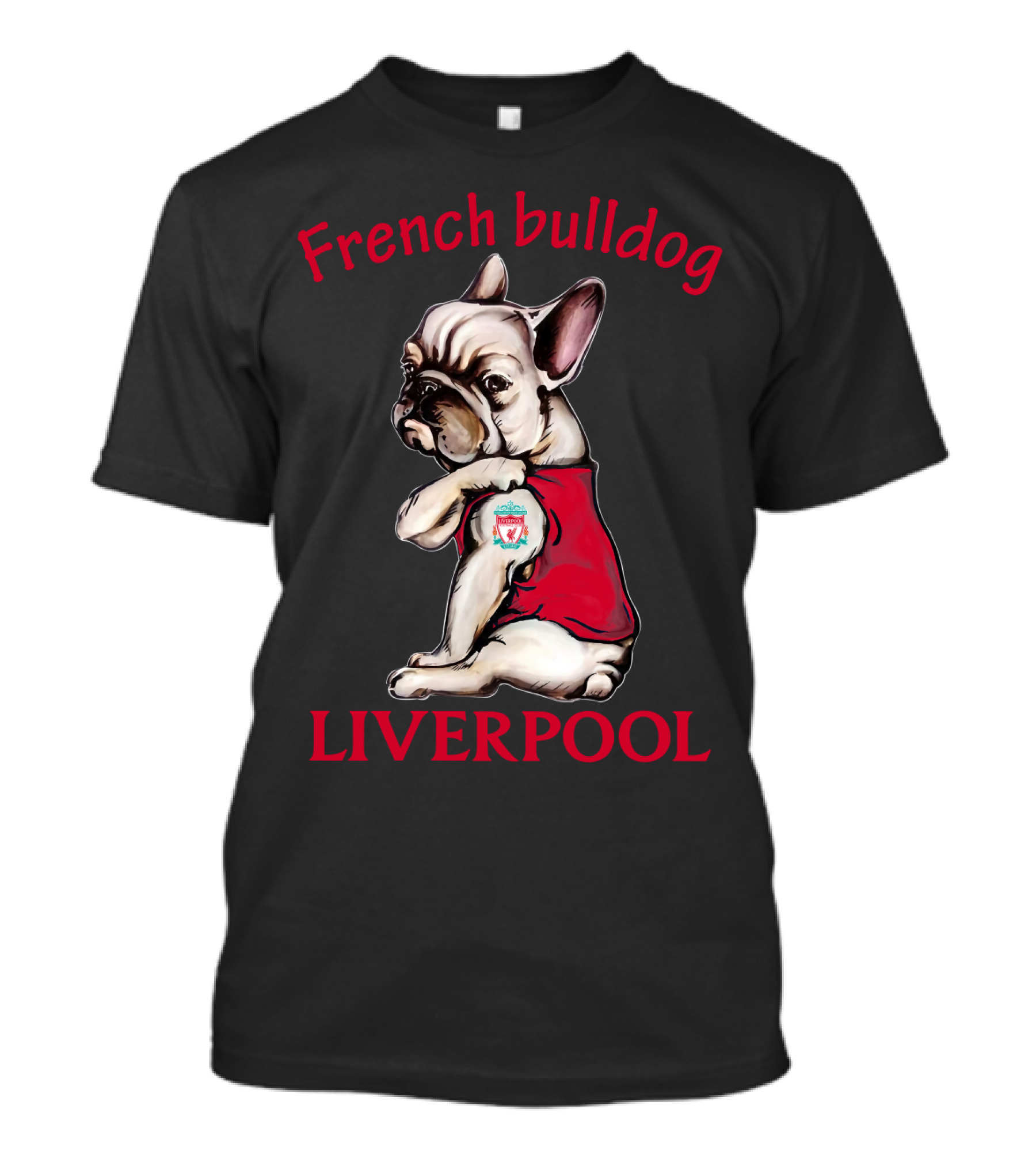 French Bulldog Liverpool Football T-Shirt