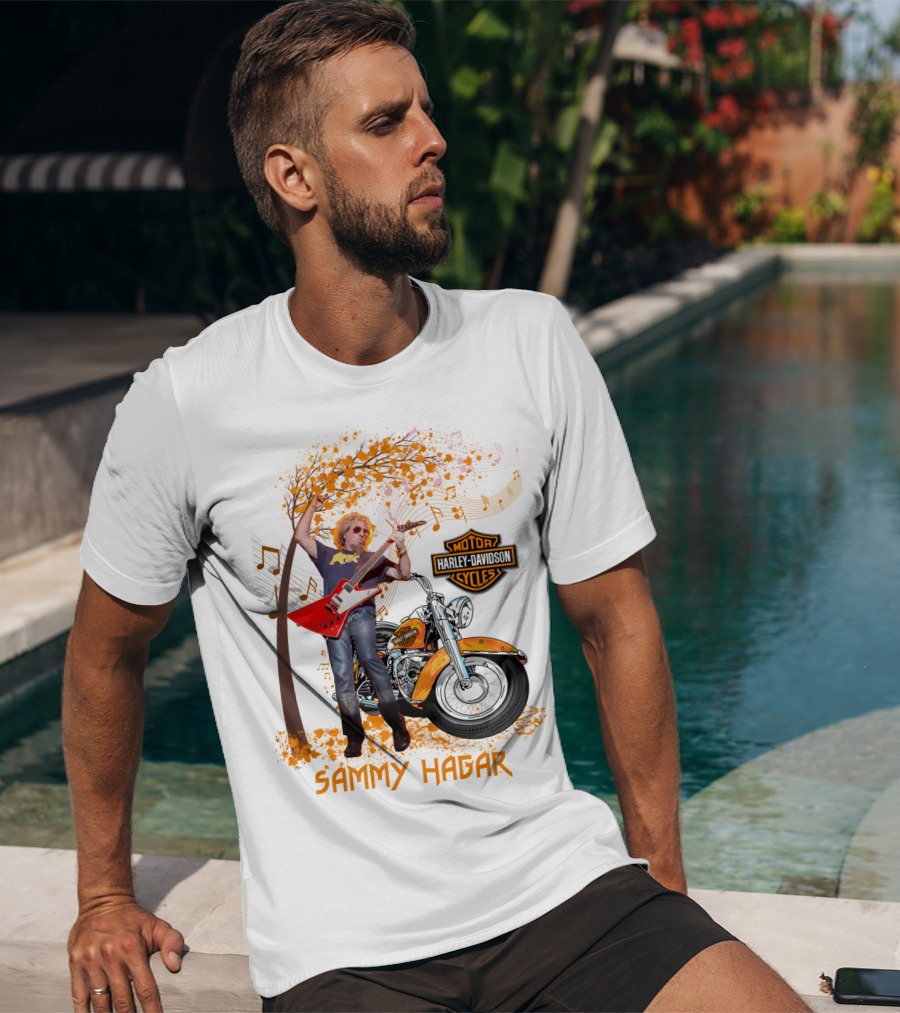 Sammy Hagar Harley Davidson Motorcycle Music Tree T-Shirt