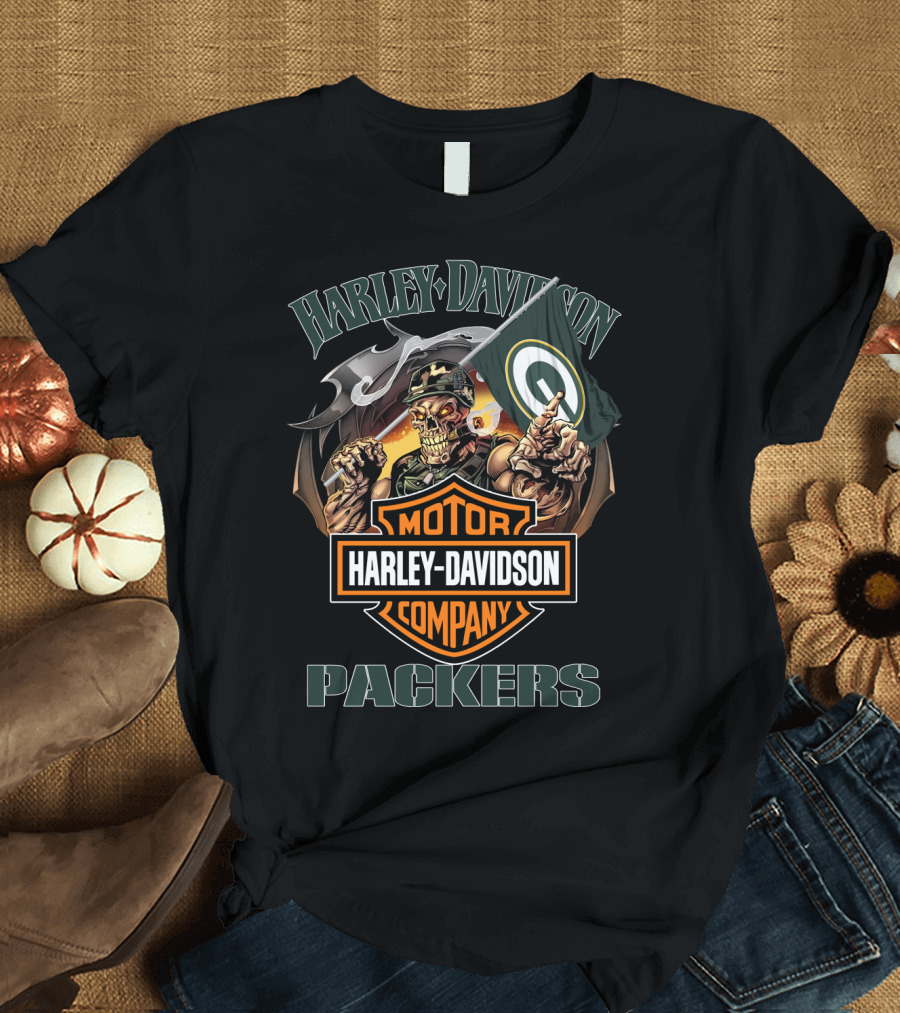 Harley Davidson Motor Company Green Bay Packers T-Shirt