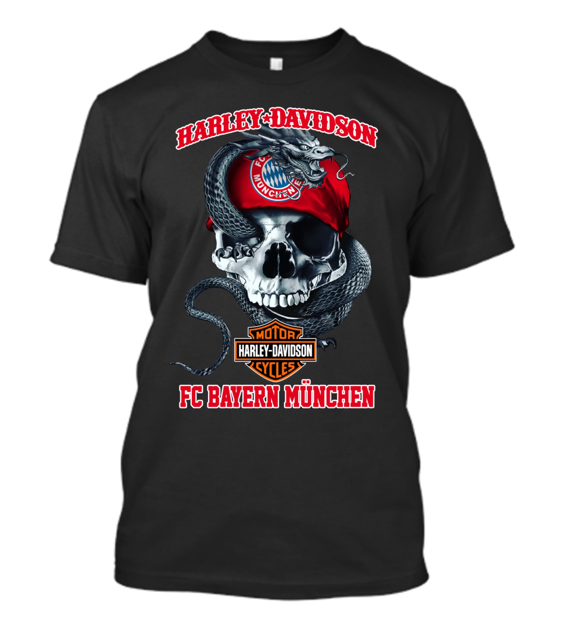 Harley Davidson Fc Bayern München Motor Cycles T-Shirt