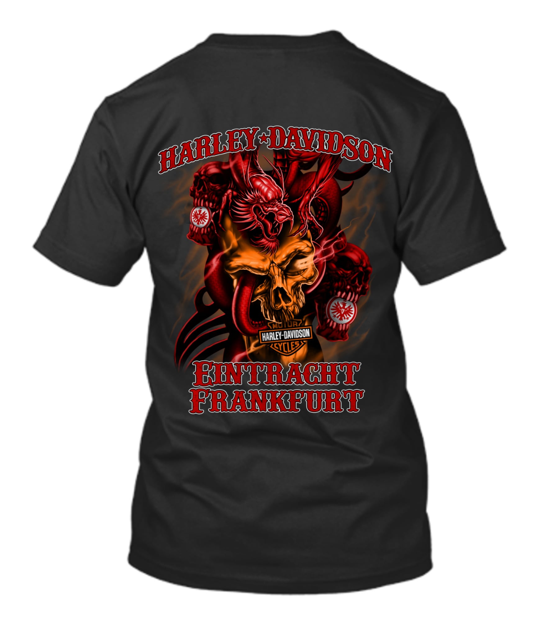 Harley Davidson Eintracht Frankfurt Skull T-Shirt