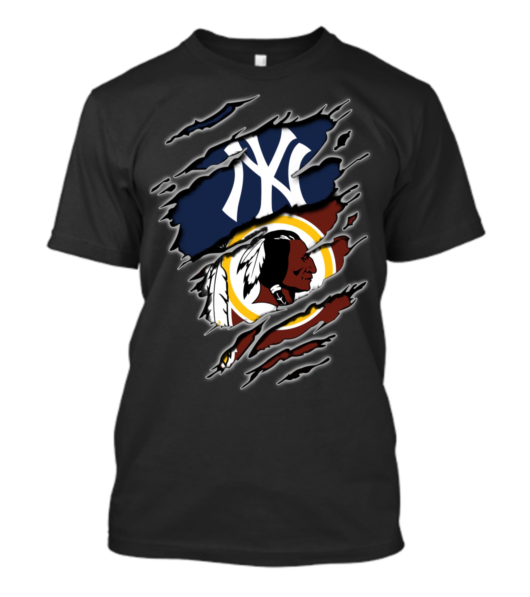 Yankees And Redskins Fan Tribute T-Shirt