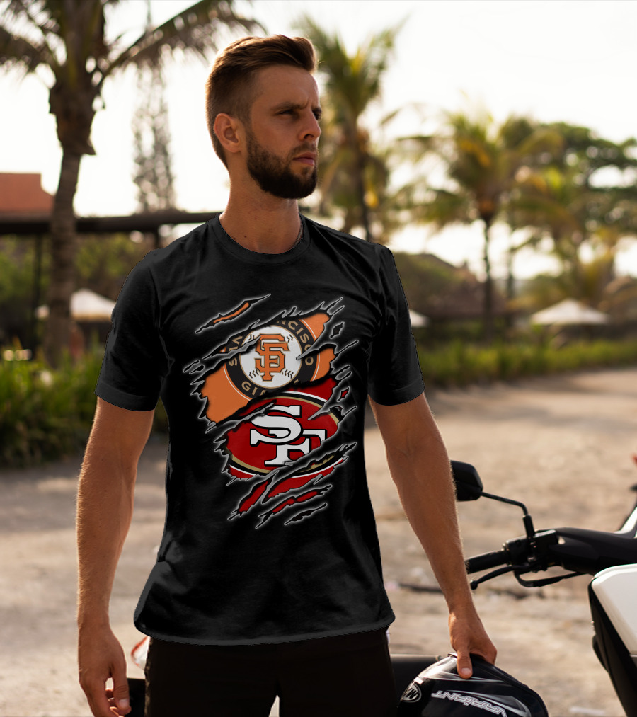 San Francisco Giants 49ers Fan Logo Combo T-Shirt