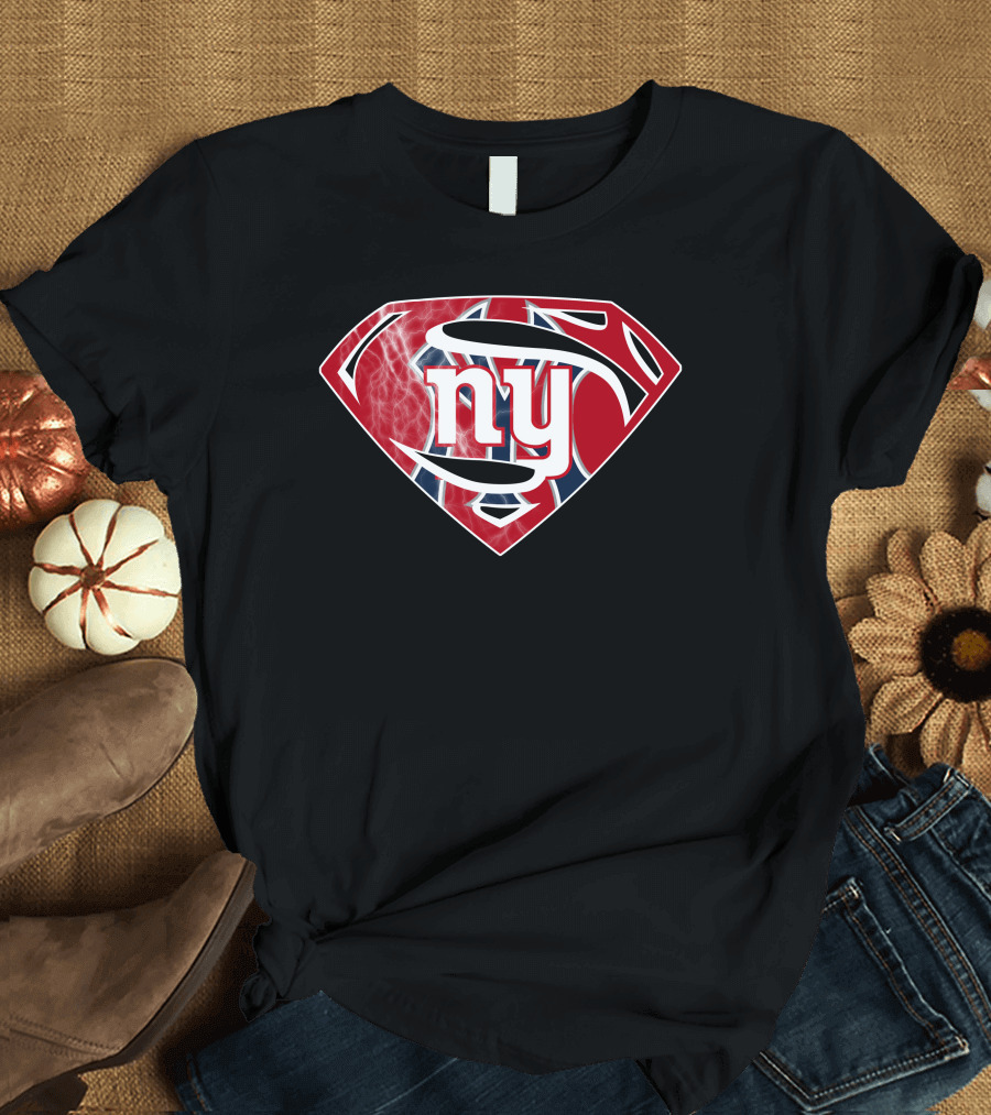 NY Superman Logo Fan Superhero Football T-Shirt