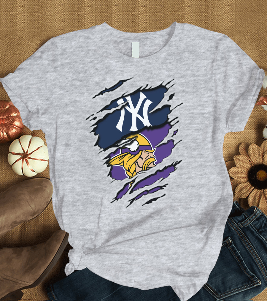 Vikings Yankees Dual Team Spirit T-Shirt