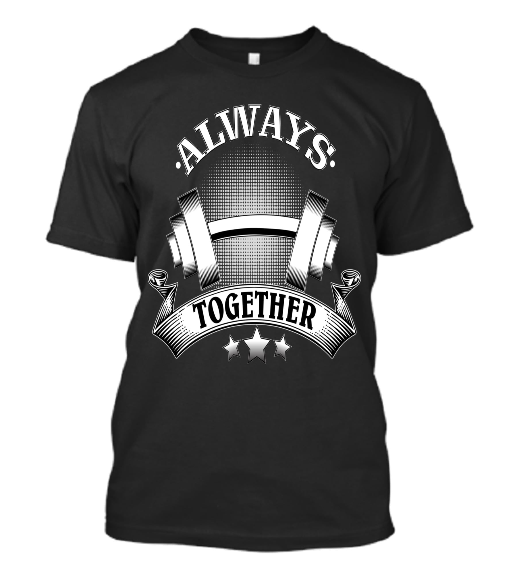 Always Together Dumbbell Stars Banner T-Shirt