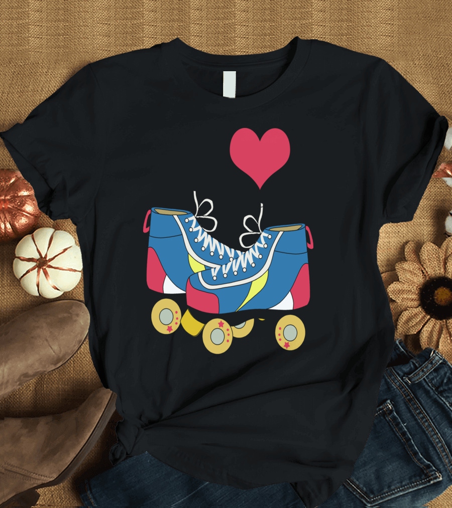 I Love Roller Skates Retro Colorful T-Shirt
