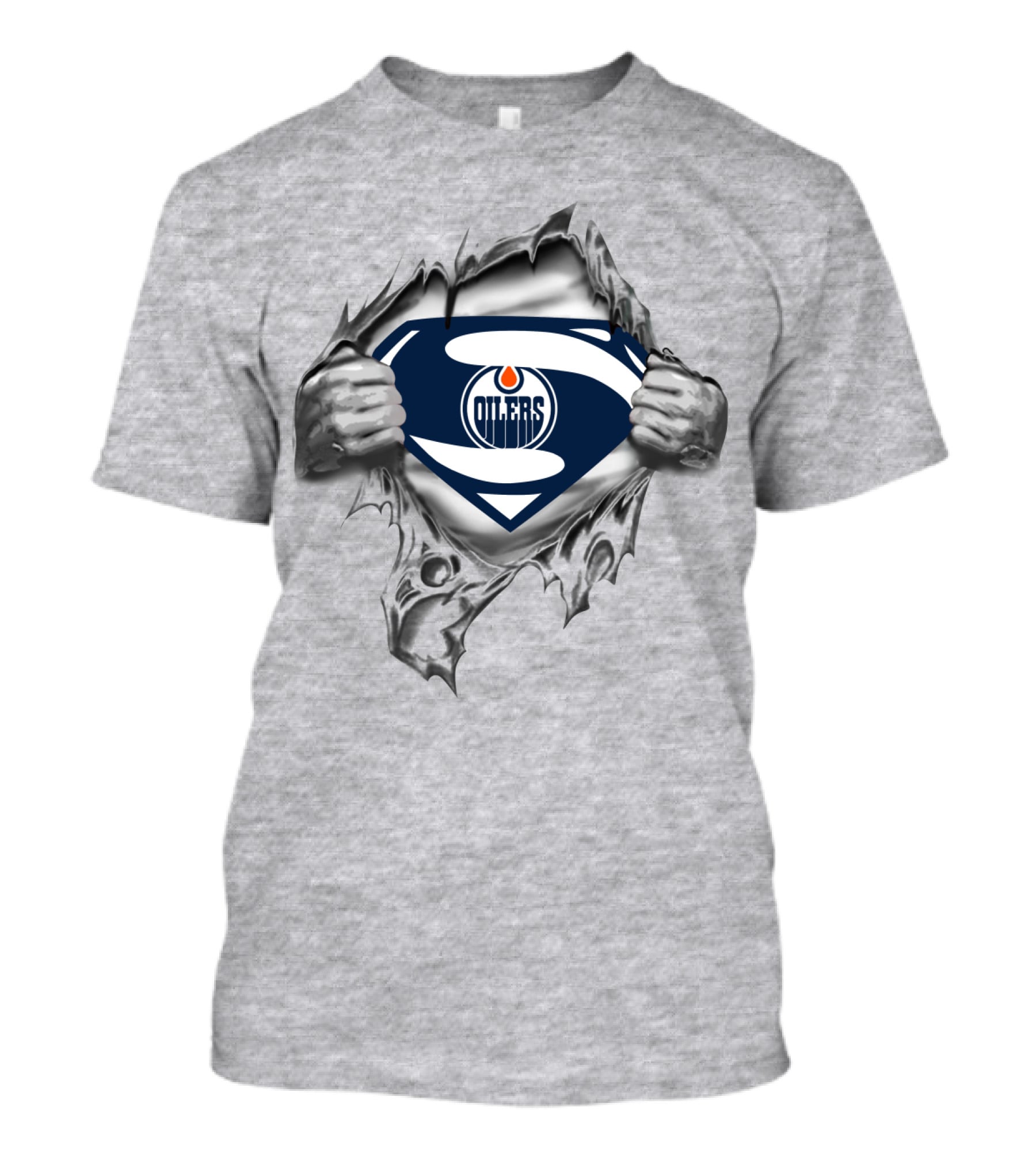 Edmonton Oilers Superman Logo Mashup T-Shirt