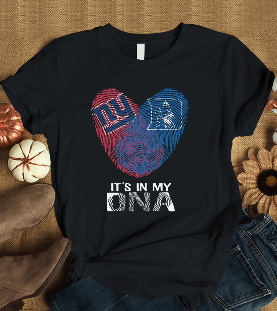 It's In My DNA Giants Duke Fingerprint Heart T-Shirt