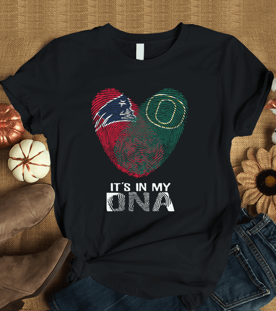 Patriots Ducks It's In My DNA Fingerprint Heart T-Shirt