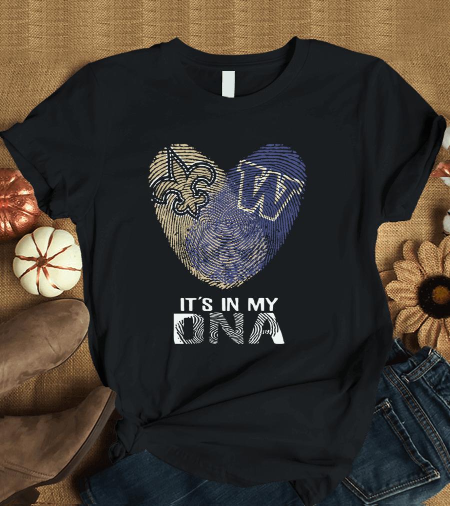 Saints Fleur-de-Lis Huskies W It's In My DNA T-Shirt