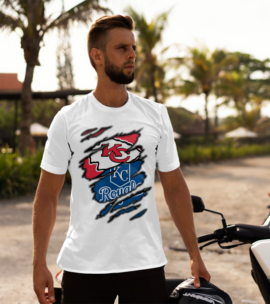 Kansas City Chiefs KC Royals Torn Elements T-Shirt