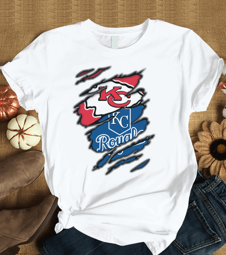 Kansas City Chiefs KC Royals Torn Elements T-Shirt