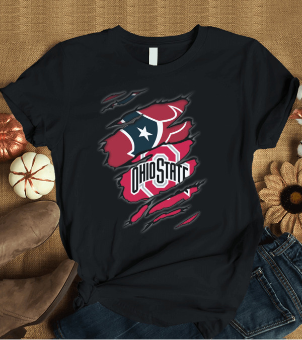 T-Shirt: Texans Ohio State Logo Mashup T-Shirt Texans Ohio State Logo Mashup T-Shirt