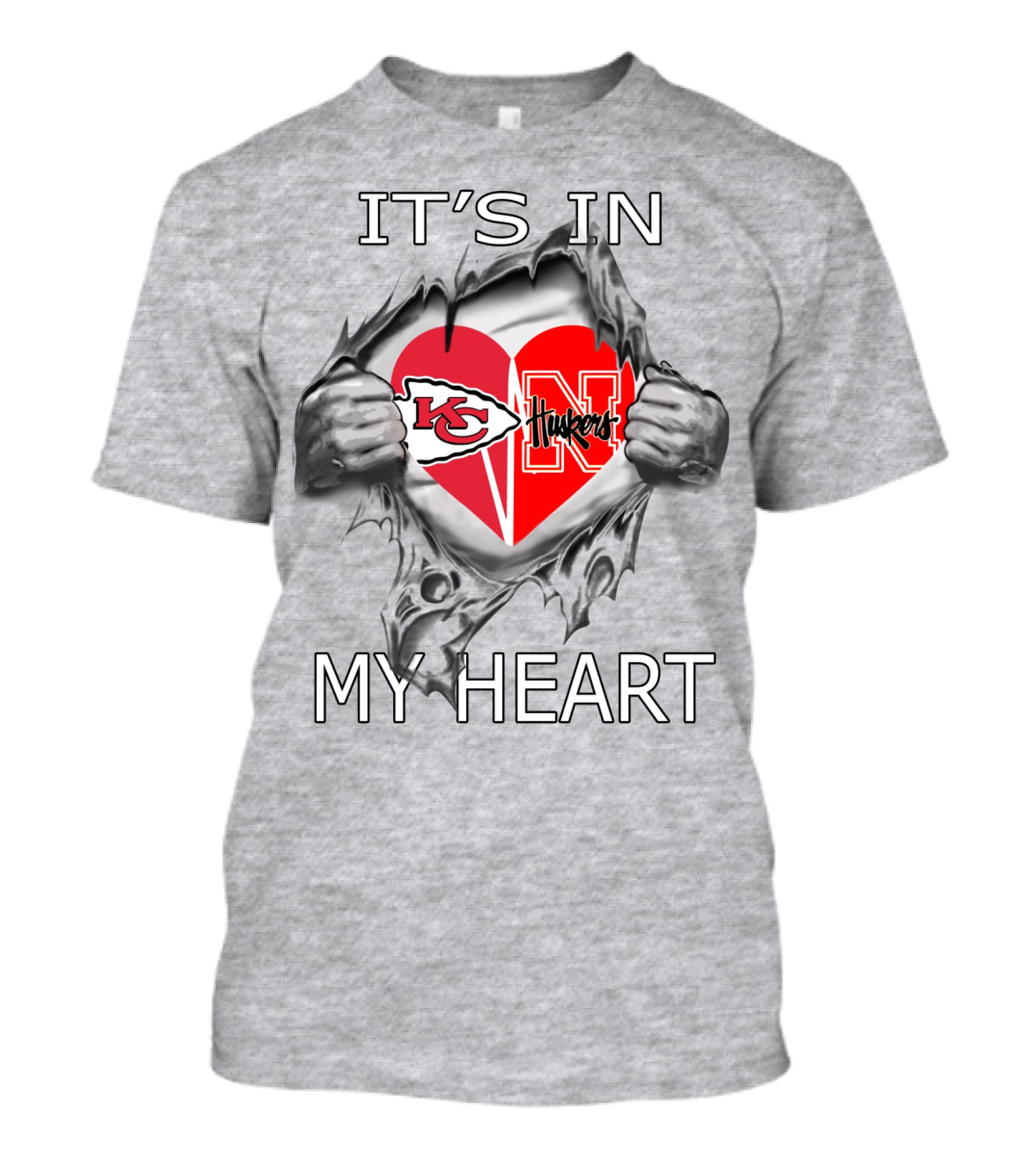 It's IN My Heart Chiefs Huskers T-Shirt