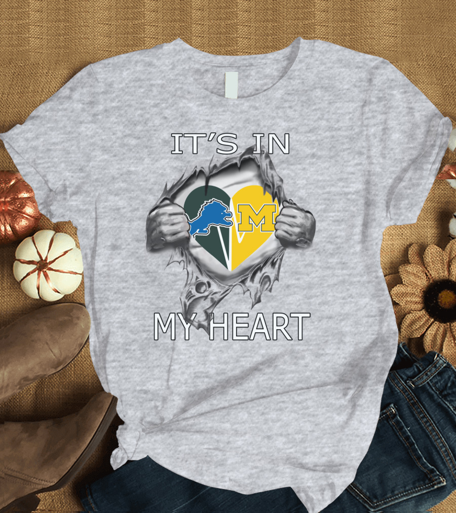Lions Michigan It's In My Heart T-Shirt