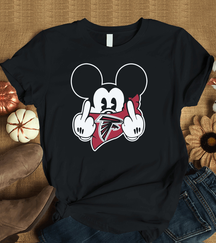 Falcons Mickey Middle Finger T-Shirt