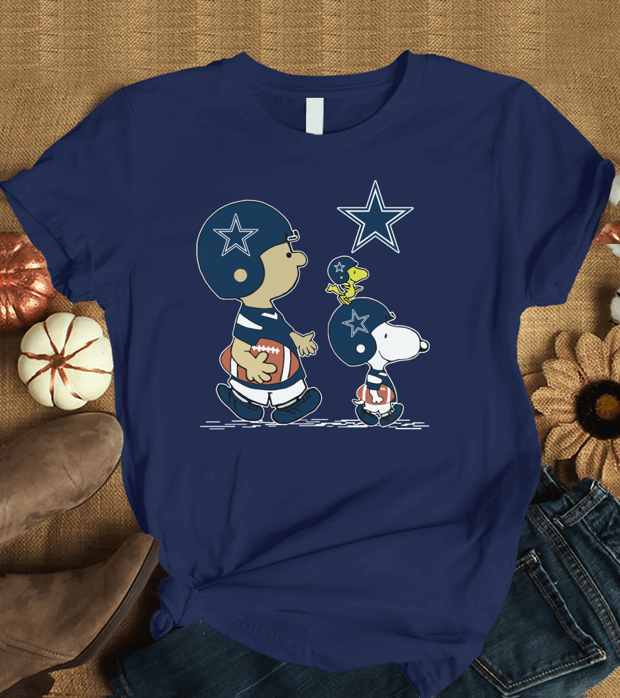 Cowboys Snoopy Football Peanuts Characters Dallas Star T-Shirt