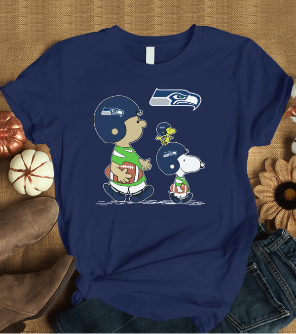 T-Shirt: Seahawks Snoopy Football Helmet Friends with Football T-Shirt Seahawks Snoopy Football Helmet Friends with Football T-Shirt