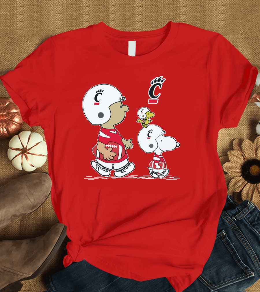 Cincinnati Bearcats Football Snoopy and Woodstock Game Day T-Shirt