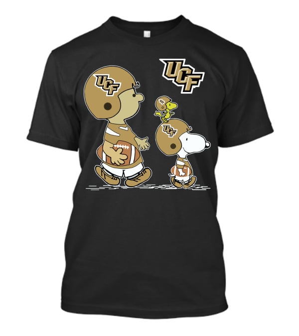 Ucf Peanuts Characters Snoopy Charlie Brown Woodstock Football T-Shirt