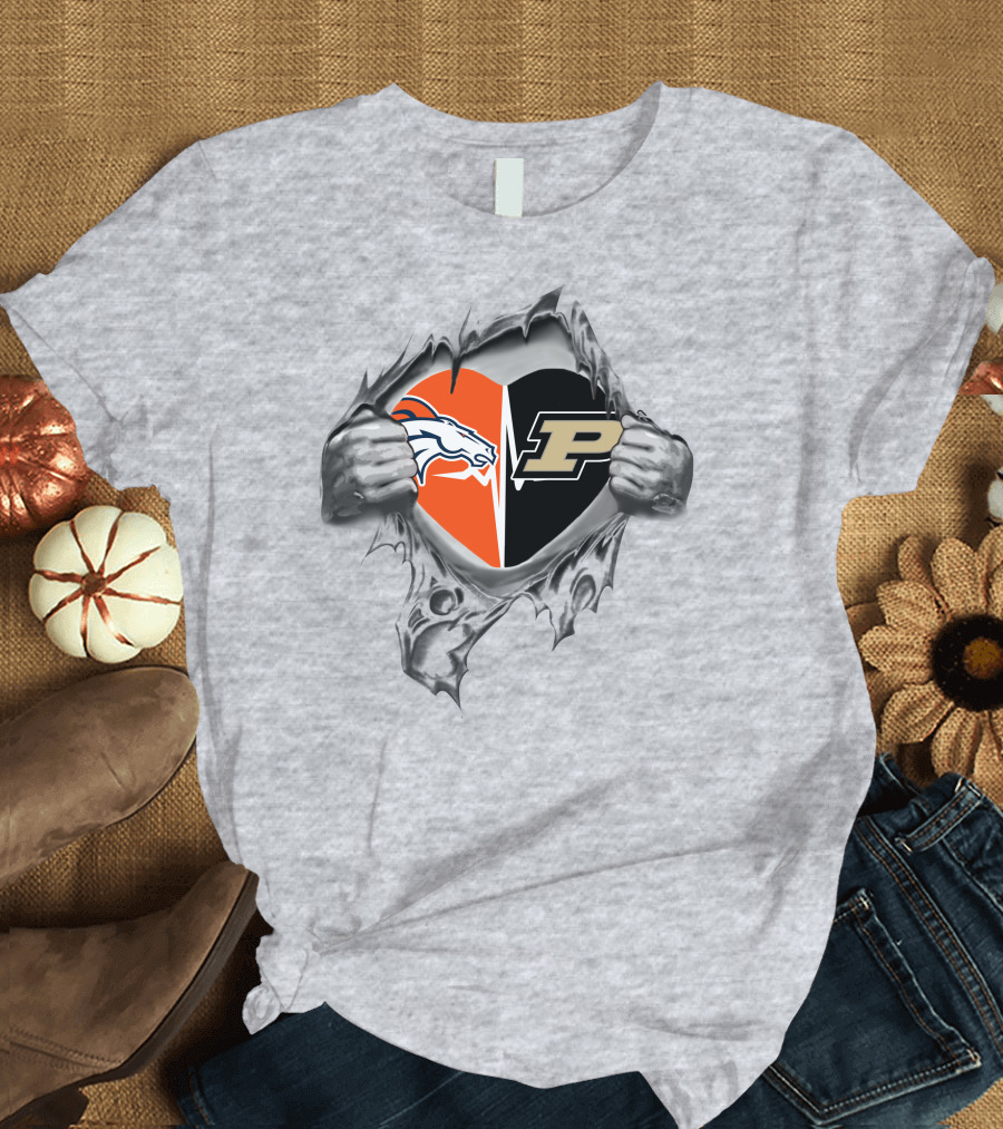 Broncos Purdue Heartbeat Passion T-Shirt