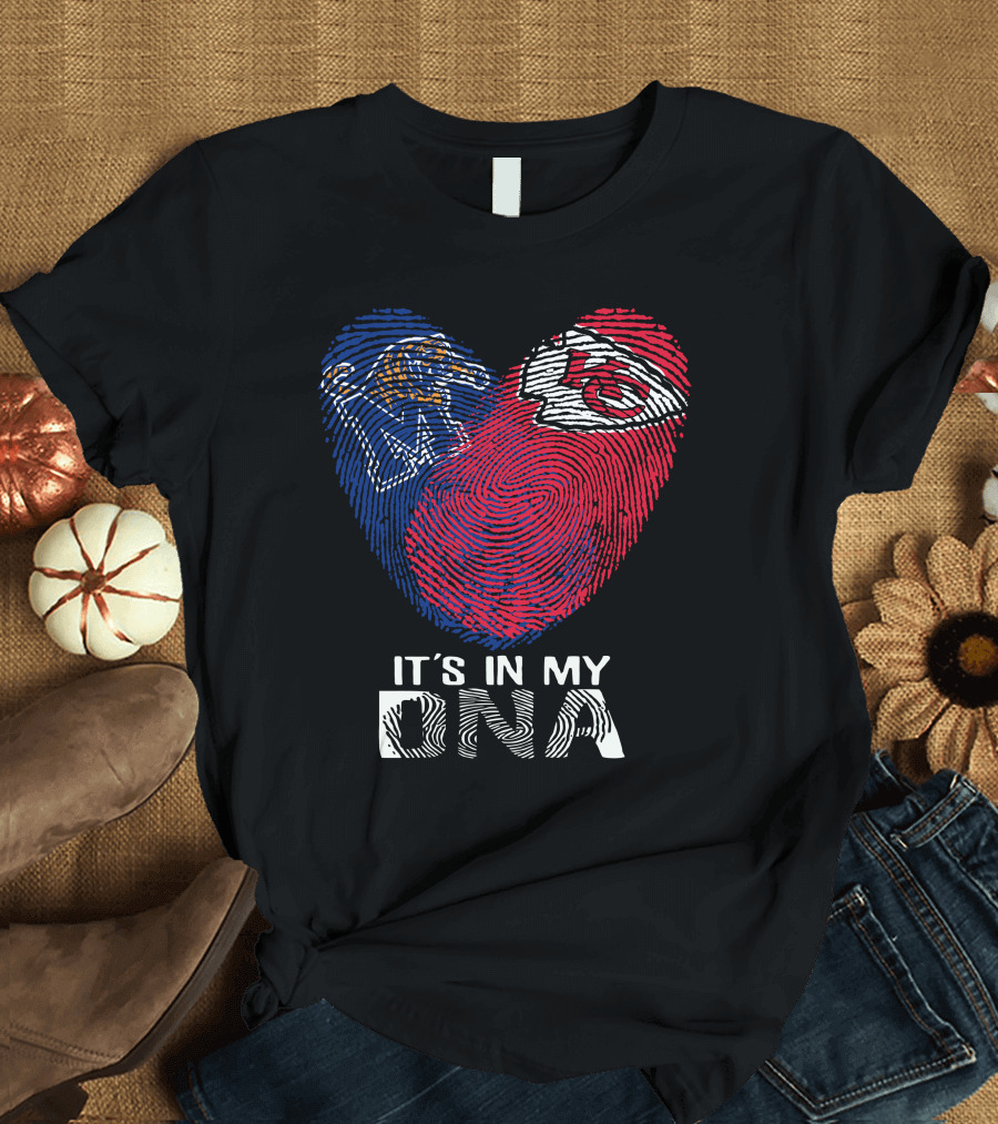 Memphis Tigers Chiefs Heart Fingerprint It's In My DNA T-Shirt