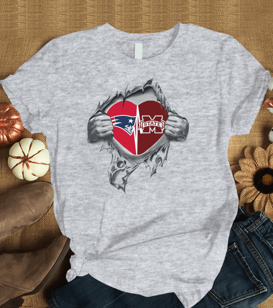 Patriots State Heart Combined Loyalty Icons T-Shirt
