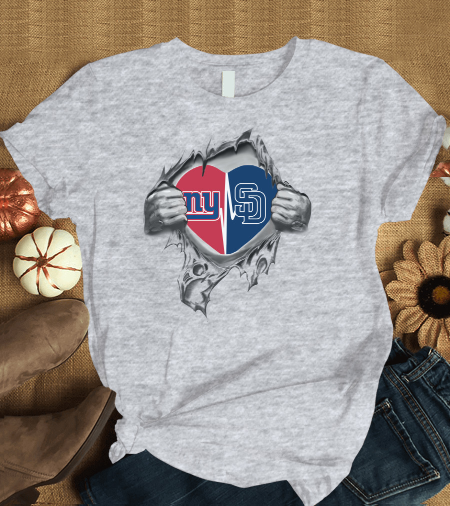 Giants Padres Heartbeat Loyalty T-Shirt