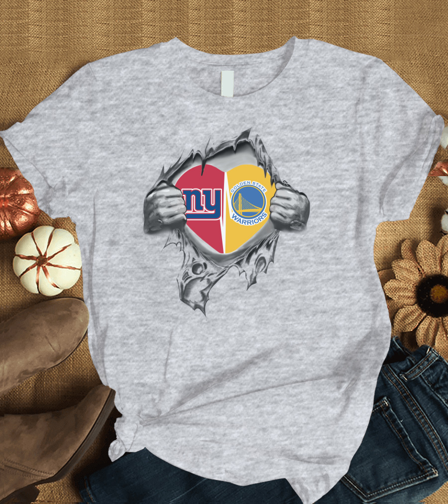 Giants NY Warriors Golden State It's In My Heart T-Shirt