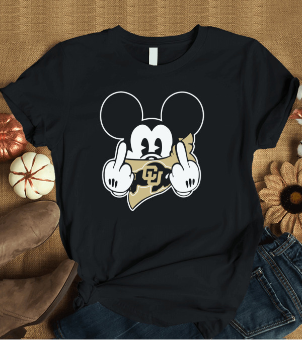 T-Shirt: Colorado Buffaloes Mickey Middle Finger T-Shirt Colorado Buffaloes Mickey Middle Finger T-Shirt