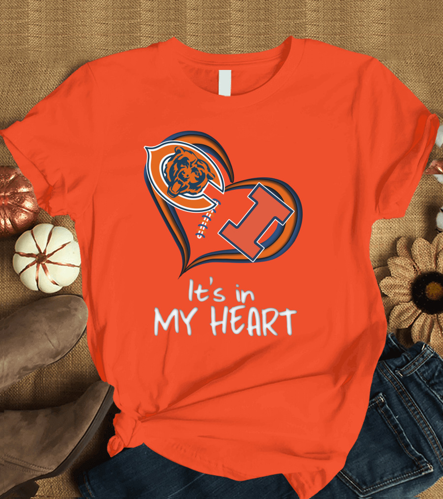 Bears Illinois It's in My Heart T-Shirt