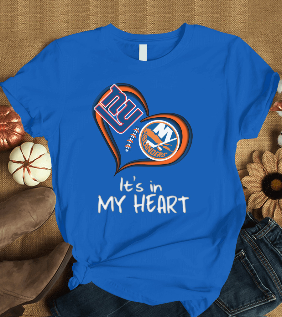 ny Giants Islanders It's in My Heart T-Shirt
