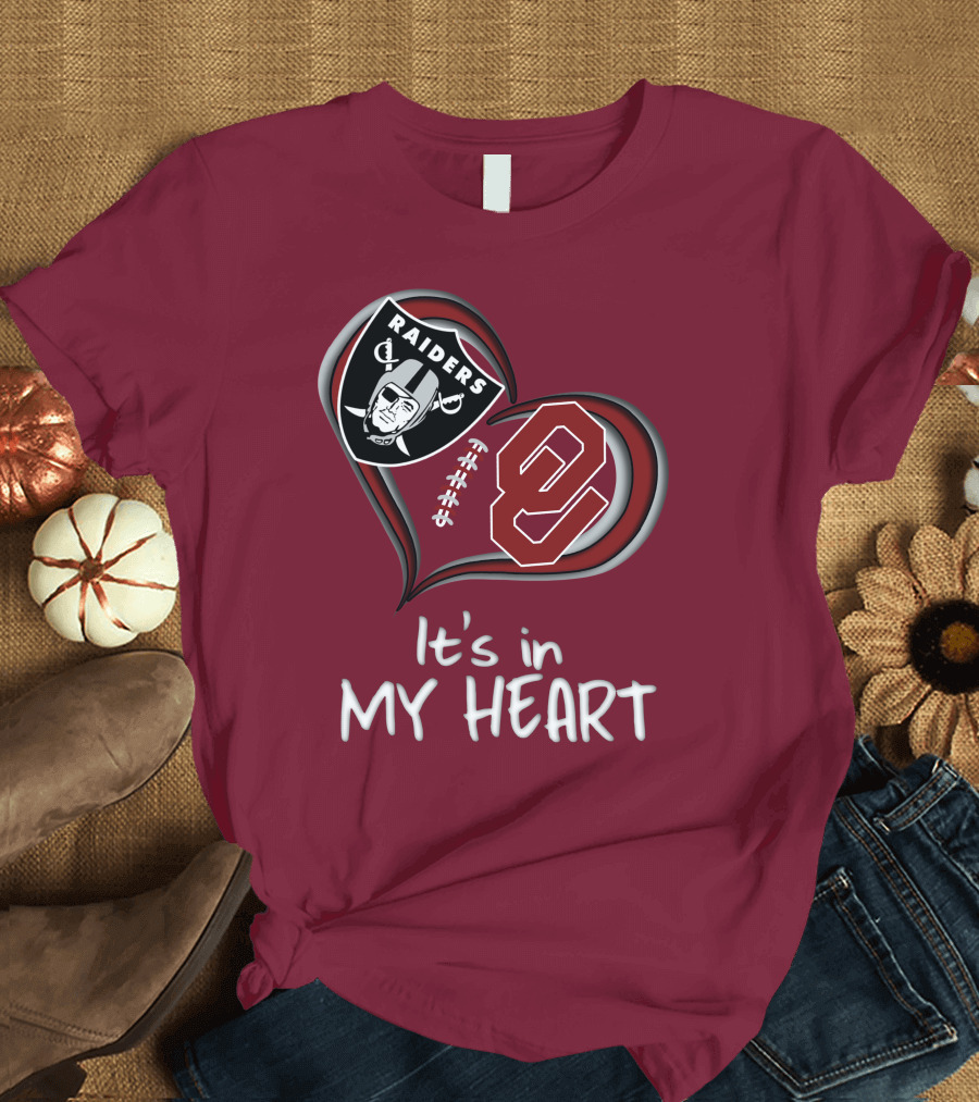 Raiders Sooners It's in My Heart T-Shirt