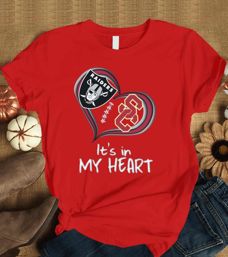 Raiders Trojans It's In My Heart T-Shirt