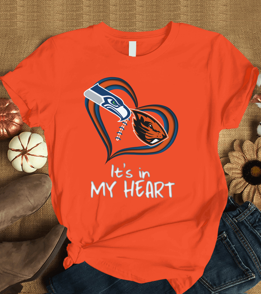 Seahawks and Beavers It's in My Heart T-Shirt