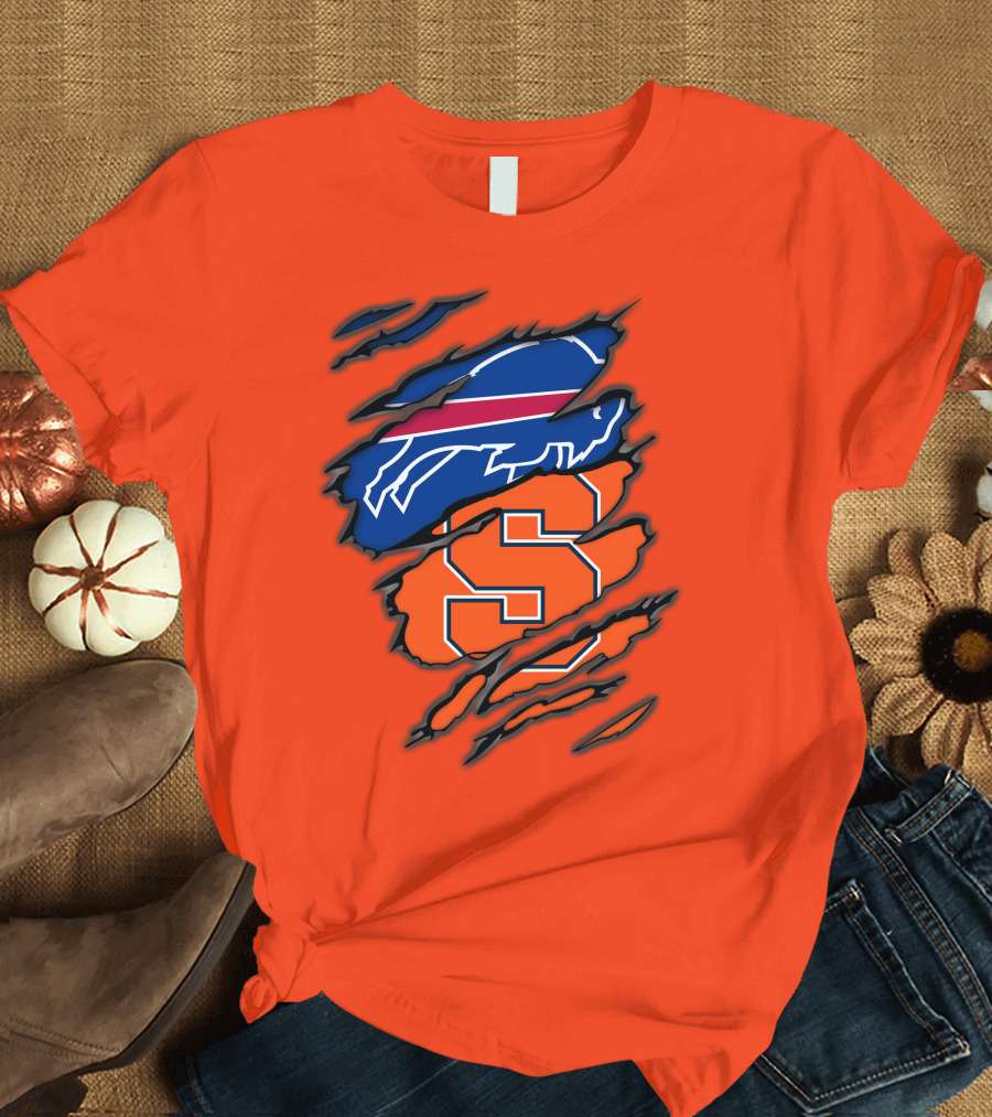 Buffalo Bills Syracuse University Orange Logo Combination T-Shirt