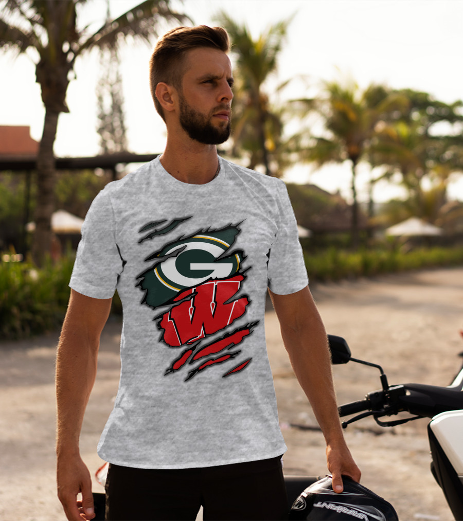 Packers Badgers Green Bay Wisconsin Football Fans T-Shirt