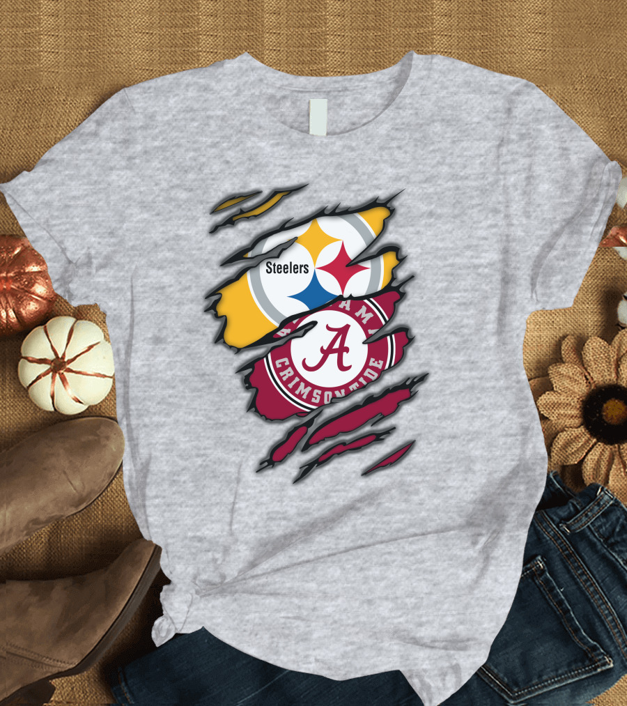 Steelers Alabama Crimson Tide Rip T-Shirt