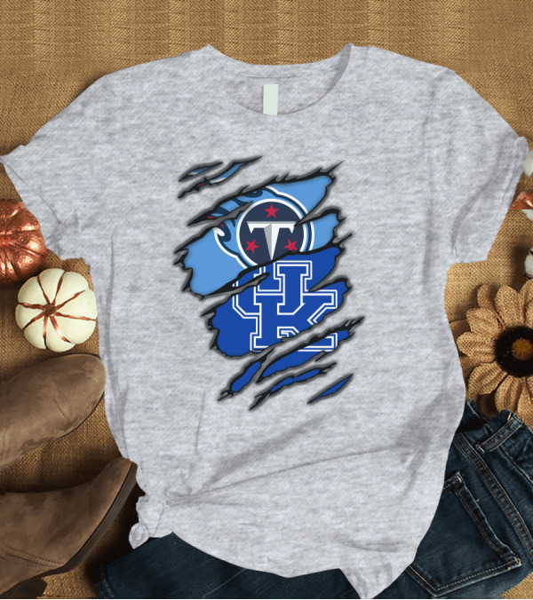 T-Shirt: Tennessee Titans University of Kentucky Wildcats Crossover T-Shirt Tennessee Titans University of Kentucky Wildcats Crossover T-Shirt